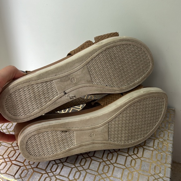 Eileen Fisher Woven Leather Strappy Wedge Sandals Women's size 10 - Picture 7 of 7